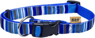Bafpet Strap collar with stripes - Blue, 15mm × 30-50cm, 18100PS - Dog Collar