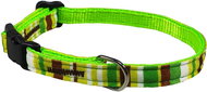 Bafpet Strap collar with stripes - Green, 10mm × 18-26cm, 18105PS - Dog Collar