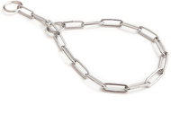 Bafpet Stahovací obojek - velká oválná oka, Stříbrný, 3.8mm × 50cm, 00030 - Dog Collar