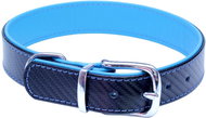 Kožený obojek Carbon - Modrý, 26mm × 52cm /38-47/ 04131 - Obojek pro psy