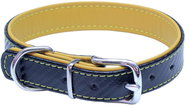 Kožený obojek Carbon - Žlutý, 32mm × 59cm /45-54/ 04132 - Obojek pro psy