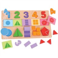 Large Board with Slots - Numbers, Colours, Shapes - Puzzle
