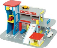 Dřevěná garáž pro auta - Spielzeug-Garage