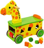 Drevený motorický vozík Žirafa - Herná sada
