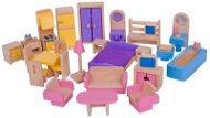 Dřevěný nábytek do domečku pro panenky - Nábytek pro panenky