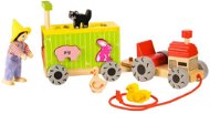  Pull along toy - Tractor with trailer and animals  - Educational Toy