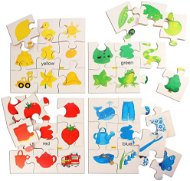 Bigjigs Drevená didaktická hračka - Puzzle farby - Puzzle