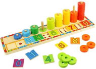 Motor Skill Toy Wooden Motor Board - Setting with Numbers - Motorická hračka