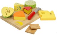 Drevené potraviny – syry na doske - Potraviny do detskej kuchynky
