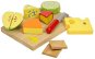 Holz Lebensmittel - Käse auf einem Teller - Kinderküchen-Lebensmittel