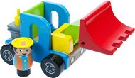  Wooden toy car - Color loader with driver  - Toy Car