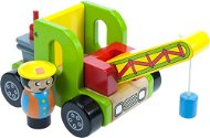  Wooden toy car - Colour crane driver  - Toy Car