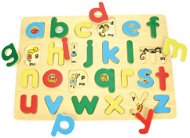 Holzpuzzle Einsatz - kleines englisches Alphabet mit Bildern - Puzzle