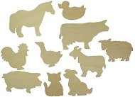 Bigjigs Drevené obkreslovacie vzory - Obrázky domácich zvierat - Kreatívna sada