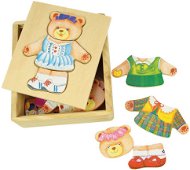 Dřevěné oblékací puzzle v krabičce - Paní Medvědice - Puzzle