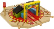  Wooden train sets - Large industrial turntable  - Rail Set Accessory