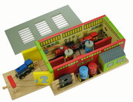  Wooden train sets - Railway Repair Shop  - Rail Set Accessory