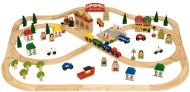 Bigjigs Wooden Train Set - Town and Country 101 pieces - Train Set