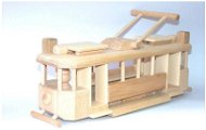  Wooden Toys - Natural historic tram  - Wooden Model