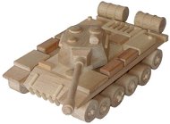 Drevené hračky - prírodný drevený Tank - Drevený model