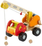  Wooden colored crane  - Toy Car