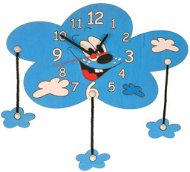 Kinderzimmer-Uhr aus Holz - Wolke mit Wölkchen - Uhr fürs Kinderzimmer