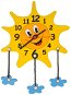 Wooden Sunshine with clouds - Wall Clock