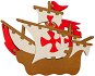Vkladacie puzzle - Veľká loď Santa Maria - Puzzle