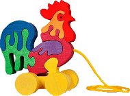 Inserting puzzle - Cock - Push and Pull Toy