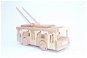 Wooden natural trolleybus - Toy Car