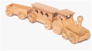 Drevený prírodný vláčik - Osobný vlak - Drevený model