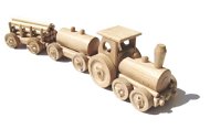Wooden Natural Train - Freight Train - Wooden Model