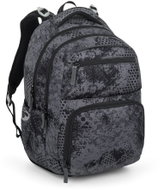BAGMASTER školní batoh Zipster 25 B, šedý - School Backpack