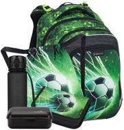 BAGMASTER Lumi 25 B fotbal: batoh, penál, vak, láhev, svačinový box - School Set
