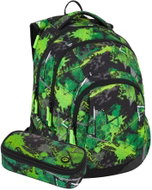 BAGMASTER Lincoln 25 A zeleno-černý: batoh, penál - School Set