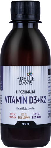 Adelle Davis Lipozomální vitamín D3-K2, 200 ml - Vitamín D3 - Hlavní obrázek