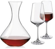 Crystalex Sandra Wine Set (Set 1 Decanter + 2 Glasses) - Carafe 