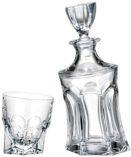 Crystalite Bohemia Whisky Set Acapulco (1 Decanter + 6 Glasses) - Carafe  - Main image