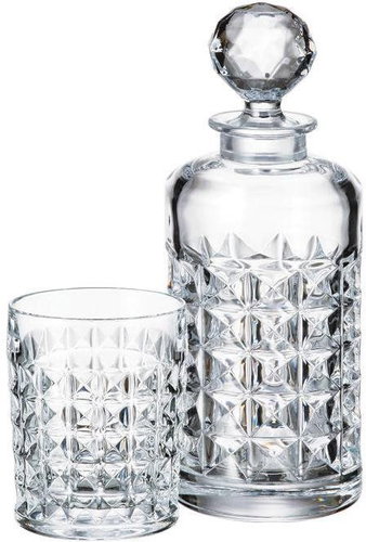 Crystalite Bohemia Whisky Set Diamond (1 Decanter + 6 Glasses) - Carafe  - Main image
