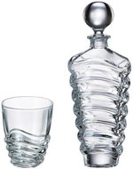 Crystalite Bohemia Whisky Set Wave (1 Decanter + 6 Glasses) - Carafe 