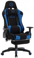 BHM Germany Turbo LED, textil, čierna/modrá - Herná stolička