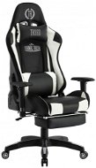 BHM Germany Turbo LED, Synthetic Leather, Black / White - Gaming Chair