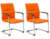 Konferenčná stolička BHM GERMANY Seattle, oranžová – súprava 2 ks - Konferenční židle