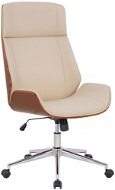 BHM GERMANY Varel, ořech / krémová - Kancelářská židle