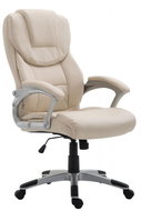BHM Germany Texas, Synthetic Leather, Cream - Office Armchair