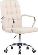 BHM Germany Terni, Synthetic Leather, Cream - Office Chair