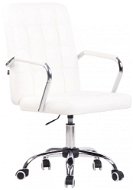 BHM Germany Terni, syntetická koža, biela - Kancelárska stolička