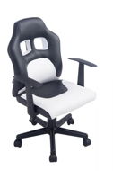 BHM Germany Fun, synthetic leather, black / white - Children’s Desk Chair