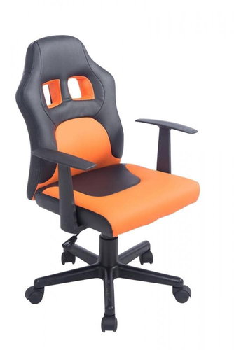 BHM Germany Fun, synthetic leather, black / orange - Children’s Desk Chair - Main image