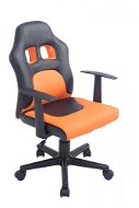 BHM Germany Fun, synthetic leather, black / orange - Children’s Desk Chair